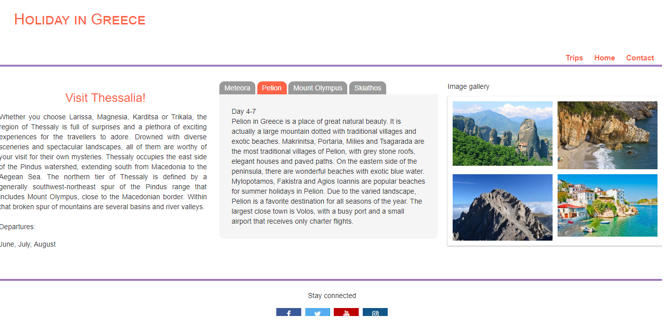 webdesign website holiday travel
